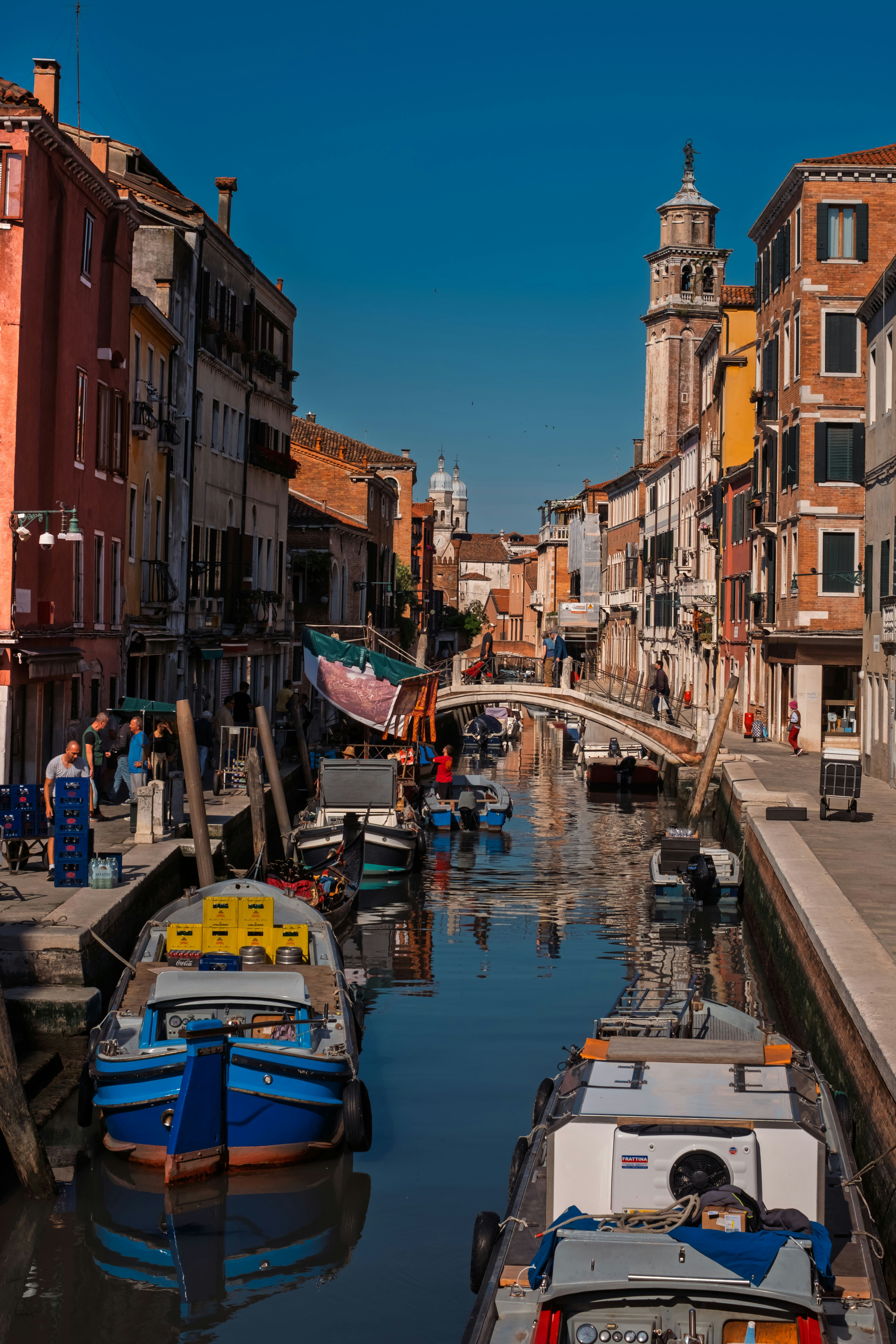 tourist view of canal in venice
